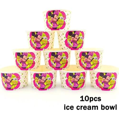 Disney Mickey Minnie Mouse Ice Cream Bowl Kid Birthday Party Supplies Boy Girl Disposable Cup Wholesale
