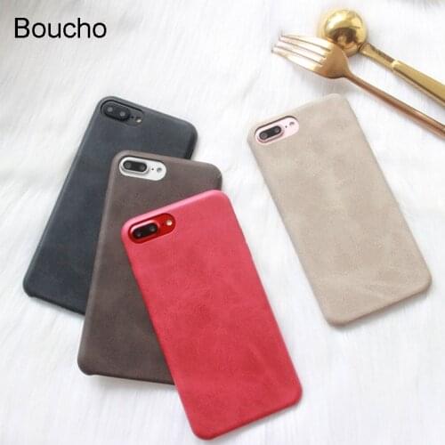 Boucho Fashion Retro Soft Phone Case For iphone 12 11 Pro MAX XS XR X 6s 6 7 8 Plus Solid Color Back Cover Classic Case Coque
