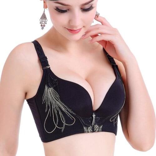 Fashion women Seamless Bra embroidery top support chest push up Bra Seamless Underwear women Bra one piece seamless sexy bra