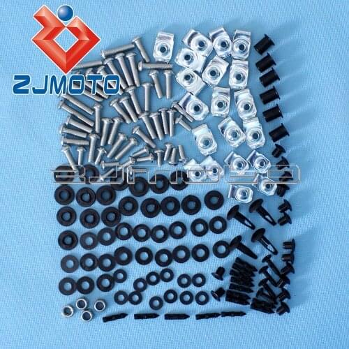 Motorcycle Complete Black Fairing Bolt Kit For Yamaha YZF-R1 2004-2006 YZF R1 Fairing Bolt Kits Bodywork Screws Fixation Kit