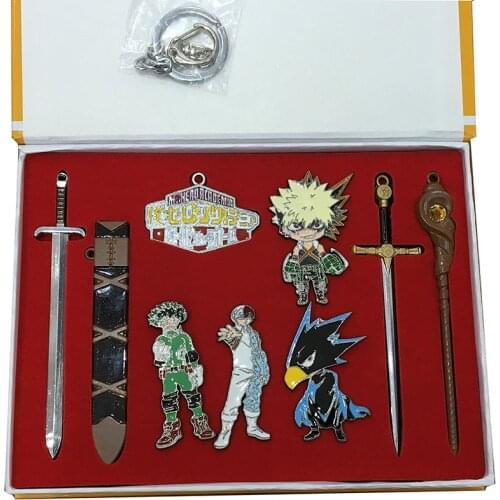 Cartoon My Hero Academia All Might Bakugo Rubber Acrylic Izuku Midoriya metal pendant alloy Badge key chain fashion toy gift