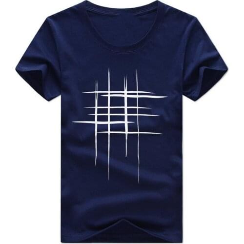 2019 Creative Line Cross Printed Tee Top men Summer Short Sleeve O Neck T-Shirt S-5XL New Chic