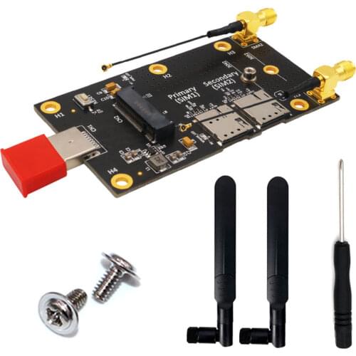 NGFF M.2 to USB 3.0 Adapter M2 Key B to USB 3.0 Type A Converter with Dual Nano SIM Card Slots for 3G 4G 5G WWAN LTE Module