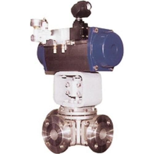 Positioner valve 331T control valve 3-way ball valve with actuator