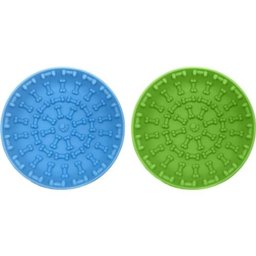 Animals Feeding Plate Pet Supplies Pet Slow Food Lick Mat Silicone Anti Choking Feeder Bowl Plate with Suction Cup