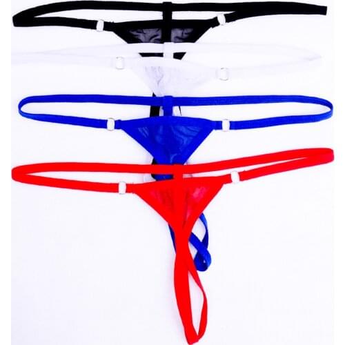 Mens Open Crotch Underwear T Back Thong G-string Elastic Underwear Mens Sexy Underwear Bikini Briefs