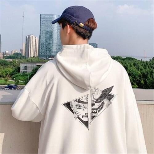 Cool Anime Mens Long Sleeve Hoodie Couple Casual Youth Sweatshirt Hip Hop Streetwear Boys Cool Tops Autumn Japan Hoodies Male