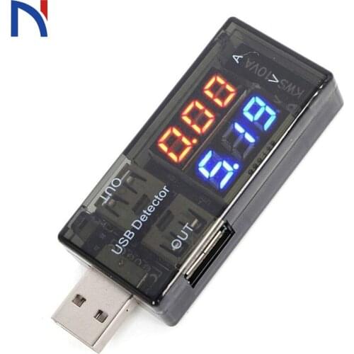 USB Voltage Current Charging Detector Mobile Power Current Voltmeter Ammeter Voltage USB Charger Tester Double Row Shows Meter
