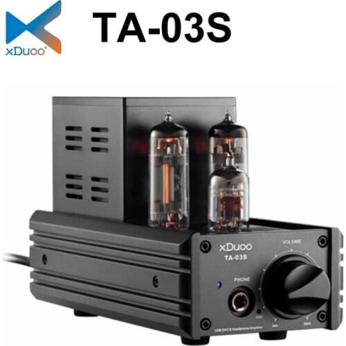 XDUOO TA-03S Headphone Amplifier CS4398*2 XMOS U8 USB DAC 12AU7 6C19 Tube Desktop Headphone Amplifier 32Bit/192KHZ Native DSD128