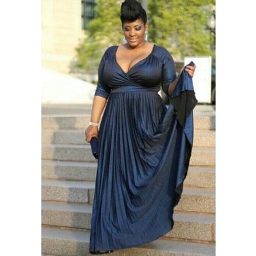Plus Size Mother of The Bride Groom Dresses with Half Sleeve Custom Size V-neck Sweep Train Mother Formal Occasion Evening Gown