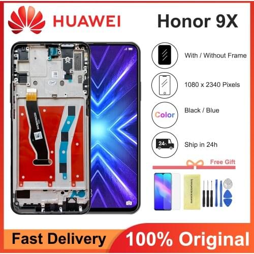 6.59'' Original For Huawei Honor 9X 9 X premium global edition STK-LX1 STK-L22 LCD Display Touch Screen Digitizer Assembly+Frame