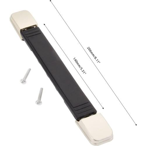 1pc Leather Pull Handle + 2 screws 206mm Knob Door Cupboard Drawer Kitchen Cabinet Furniture Bathroom Modern Decor Simple Style