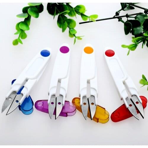 1PC Sewing Scissors Plastic Handle Sewing Snip Thread Cutter Scissor Scissors Cross Stitch DIY Craft Tool Yarn Scissors 11.5cm