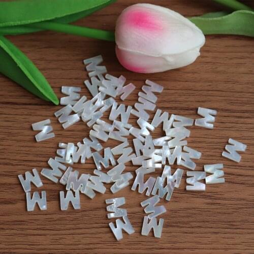 10 sets 26 Capital Letter White Natural Mother Of Pearl Shell Beads Inital Letter For Bracelet&Necklace DIY Jewelry Handmade