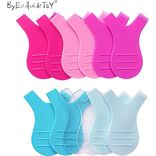 10pcs/lot Y shape silicone eyelashes lift lifting curler eye lash extension graft brush makeup mascara tools eyelash perming pad