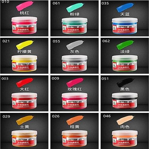 18 colors 100ml Gouache paint set painting tools beginners canned non-toxic color painting acrylic paint watercolor paints