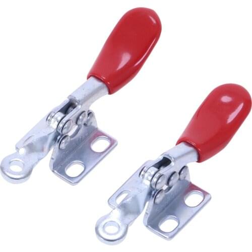 4pcs GH-201A Horizontal Toggle Clamp Quick-Release Toggle Clamps Set 27KG Vertical Toggle Clamp Hand Clip Tool