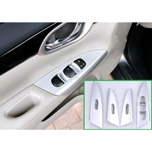 For Nissan Sentra Sylphy 2012 2013 2014 2015 2016 Door Handle Holder Window Lift Switch Cover 4 pieces / sets