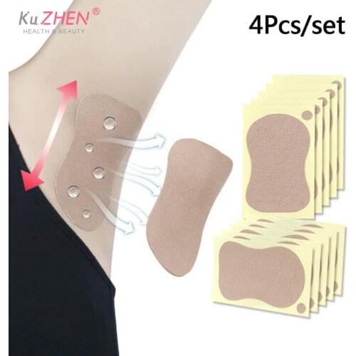 4pcs/Set Underarm Sweat Pads T-Shirt Anti Sweat Armpit Absorbent Pads Summer Deodorants Armpit Absorbent Pad Sticker