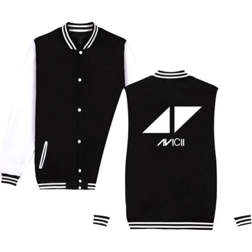 DJ avicii baseball Jacket men/women winter fashion bomber Jacket popular Rock band sweatshirt men plus size Jackets clothes 4XL