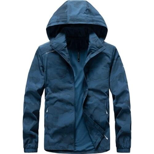 Big SizeL-8XL Jacket for Man Outdoor Windbreaker Tactical Cardigan Coat Fishing Hiking Multipockets Trench Coat Bomber Jackets