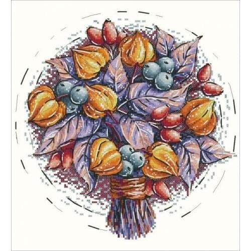 Lantern Flower Bouquet flower Art Cross Stitch Kits Crafts Top Quality Embroidery Needlework DIY 14CT Unprinted Decor Handmade