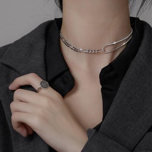 MIQIAO 2020 New Choker Necklace Neo-Gothic Clavicle Chain 925 Sterling Silver Woman Short Diamond Zircon Female Ornaments Gift