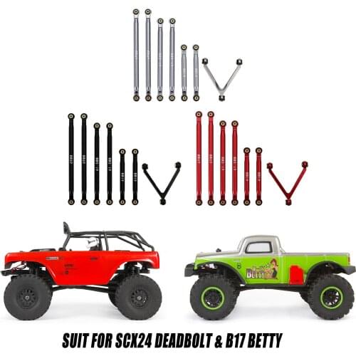 CNC Metal Aluminum Chassis Links Set for 1:24 Scale RC Crawler Car Axial SCX24 LWB 133.5mm Deadbolt AXI90081 Upgrade Part