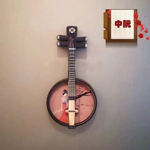 Wooden Refrigerator Magnet Fridge Magnet Chinese Musical Instrument Pipa Guzheng Ruan Yueqin Interesting Home Decoration Decor