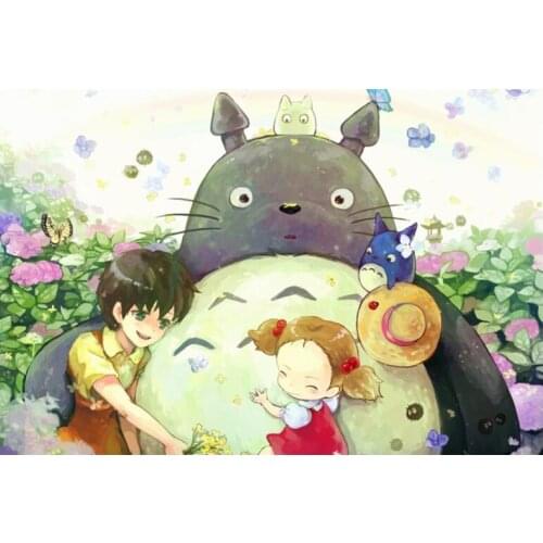 Totoro Garden The wooden puzzle 1000 pieces ersion jigsaw puzzle white card adult childrens educational toys