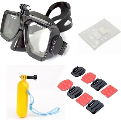 For Gopro Hero7 6 Diving Mask Bobber Floaty Anti Fog Inserts Flat Curved Mount Adhesive Sticker For Gopro Action Cam Accessories
