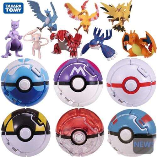 Anime Figures Charizard Kyogre Groudon Zeraora with Pokeballs Pokemons Action Figure Toy Pokedel-Z Pokemons Figure Toy Kids Gift