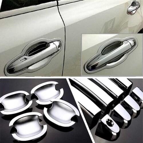 Non-Rusty Chrome Door Handle Bowl Cover Cup Overlay Trim For Toyota Highlander 2015-2016