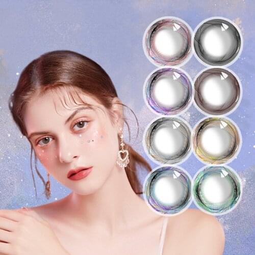 2pcs/Pair Contact Lenses Colored Contact Lenses for Eyes Colored Yearly Blue Brown Colorful Beauty Eye Contact Lenses Eye Color