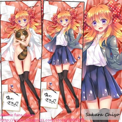 Cute Japanese Anime Pillowcase Monthly Girls' Nozaki-kun Sakura Chiyo Pillow Case decorative Hugging Body Bedding