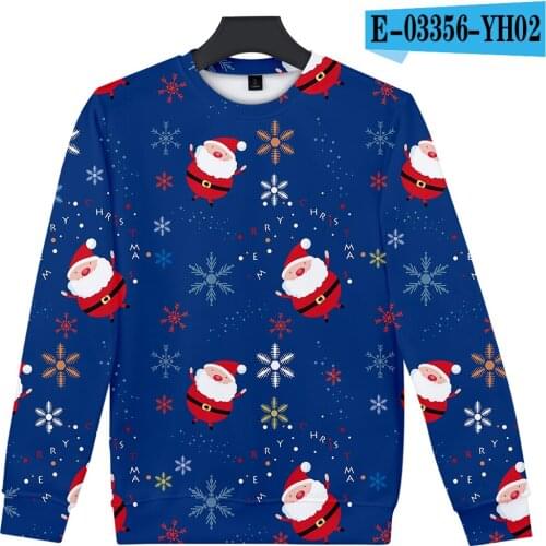 Christmas Western Traditional Festival Santa Claus Pattern Hoodie Men/Women Sweatshirts Casual Harajuku O-neck Clothes 3D Warm