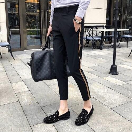 2019 summer mens suit pants business casual office pants mens trousers mens self-cultivation social banquet dress suit pants