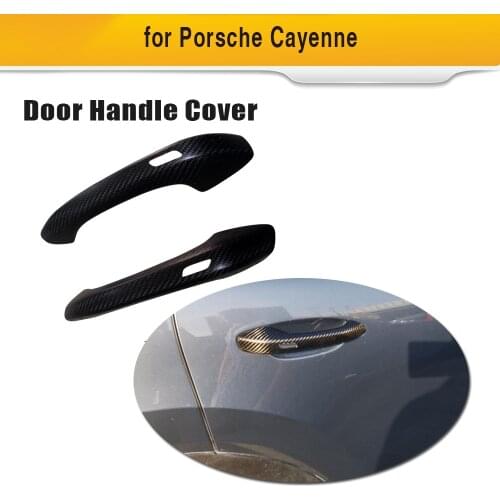 Carbon Fiber Car Side Door Handle Trim Cover For Porsche Cayenne SUV 4 Door S GTS 2018