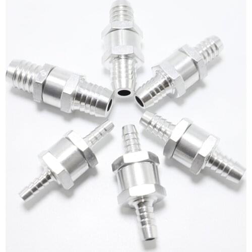 One Way 6/8/10/12/14/16mm Size Valves Aluminium Alloy Fuel Non Return Check Valve One Way Fit Carburettor