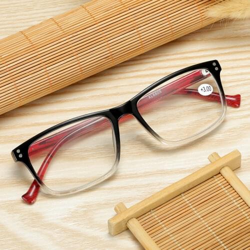 Transparent Square Reading Glasses Women Presbyopia Computer Diopter Eyeglasses Men Hyperopia +1.0+1.5+2.0+2.5+3.0+3.5+4.0