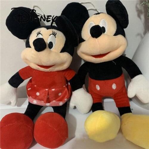 Disney Couples Kawaii Mickey Mouse Minnie Plush Pillow Toys Children Gifts Plush Toys Dolls Birthday Gifts For Children Girls