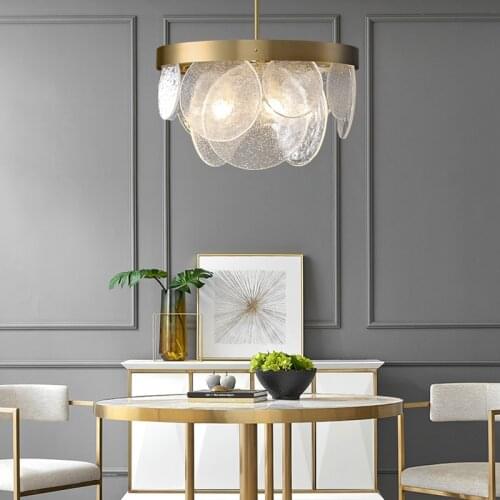 Bubble chandelier modern light luxury chandelier living room dining room bedroom simple creative American glass lamps