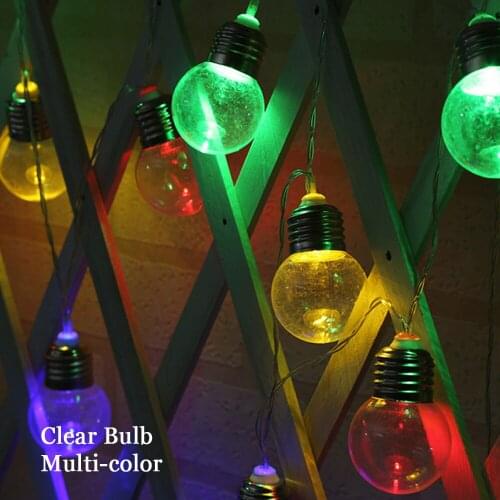 Bulb LED String Light Globe Ball Lamp Battey Power 10 20 Bulbs 1.5m 3m Holiday Decoration Lamp White/Red/Purple/Pink/Blue/Green