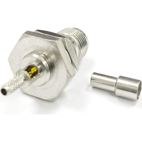 1pc TNC Female Jack nut RF Coax Convertor Connector Crimp RG316,RG174,LMR100 Straight Nickelplated NEW wholesale