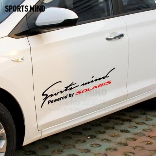 10 Pieces SPORTS MIND Automobiles Vinyl Car Decal Stickers Car-Styling Exterior Accessories For Hyundai Solaris Car Accessories