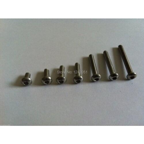 15pcs Metric Thread M8x50mm Stainless Steel Button Head Hex Socket Cap Screws Bolts