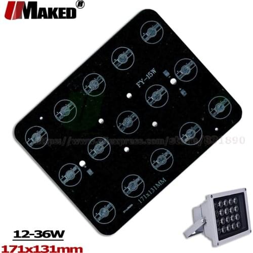 171x131mm LED PCB 12/15/18/24/36W RGB LED Aluminum Plate Heatsink High Power PCB Plate For Outdoor Light Landscape Floodlights