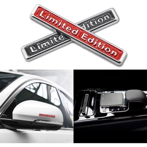 3D LIMITED EDITION Logo Emblem Badge Car Sticker Car Chrome Decals For BMW MAZDA Chevrolet Honda Ford Hyundai NISSAN Audi SUZUKI