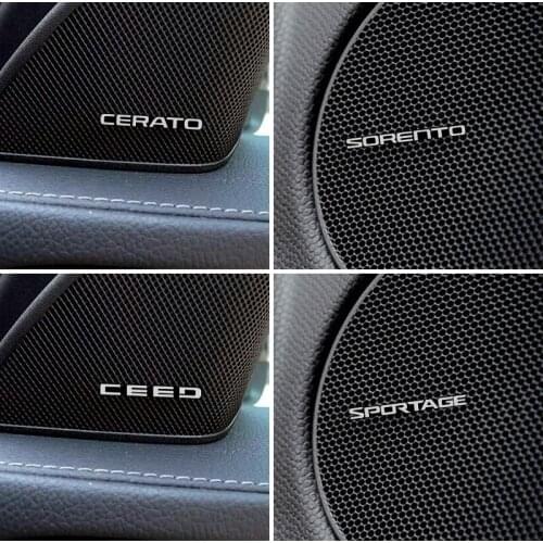 4pcs for Kia rio ceed sportage cerato soul sorento picanto optima Hi-Fi Speaker audio Speaker Badge stereo Emblem sticker stying