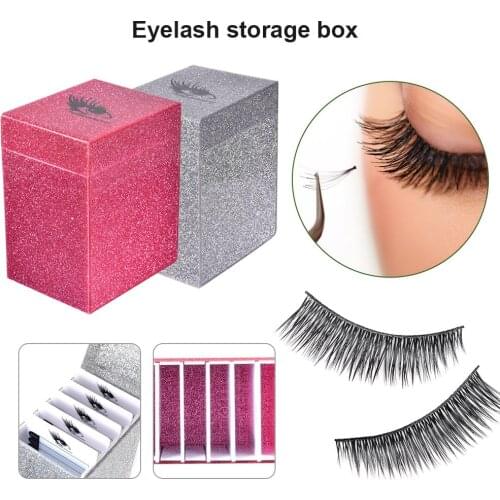 5-Layers False Eyelash Storage Organizer Box Comestic Display Container Box Eyelash Extension Tool Holder Storage Bin Container